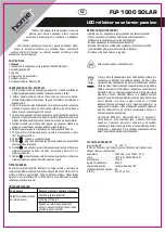 Preview for 8 page of Somogyi Elektronic Home FLP 1000 SOLAR Instruction Manual