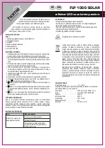 Preview for 9 page of Somogyi Elektronic Home FLP 1000 SOLAR Instruction Manual