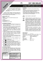 Preview for 10 page of Somogyi Elektronic Home FLP 1000 SOLAR Instruction Manual