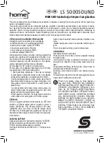 Preview for 8 page of Somogyi Elektronic home LS 5000SOUND Instruction Manual