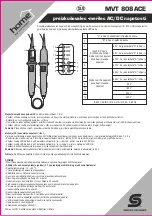 Preview for 8 page of Somogyi Elektronic Home MVT 808ACE Instruction Manual