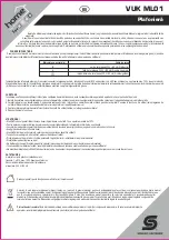 Preview for 6 page of Somogyi Elektronic Home VUK ML01 Instruction Manual