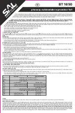 Предварительный просмотр 9 страницы Somogyi Elektronic SAL BT 1650 Instruction Manual