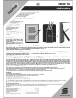 Preview for 6 page of Somogyi HCW 13 Instruction Manual