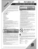 Preview for 5 page of Somogyi Home FKF 2000 LCD Instruction Manual