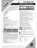 Preview for 8 page of Somogyi Home FKF 2000 LCD Instruction Manual