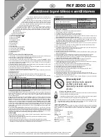 Preview for 9 page of Somogyi Home FKF 2000 LCD Instruction Manual