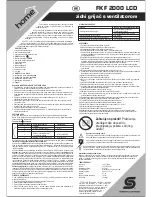 Preview for 11 page of Somogyi Home FKF 2000 LCD Instruction Manual