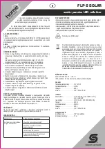 Preview for 4 page of Somogyi home FLP 6 SOLAR Instruction Manual