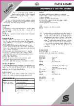 Preview for 8 page of Somogyi home FLP 6 SOLAR Instruction Manual