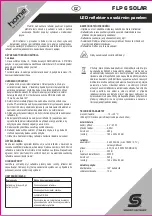 Preview for 9 page of Somogyi home FLP 6 SOLAR Instruction Manual