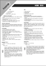 Preview for 4 page of Somogyi home HSK 120 Instruction Manual