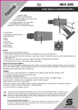 Preview for 8 page of Somogyi Home HSK200 Instruction Manual