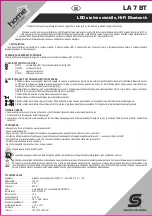 Preview for 5 page of Somogyi home LA 7 BT Instruction Manual