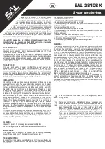 Preview for 3 page of Somogyi SAL 2810SX Instruction Manual