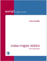 Sona vogue micro 300 User Manual preview