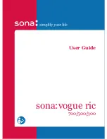 Sona vogue ric 300 User Manual preview