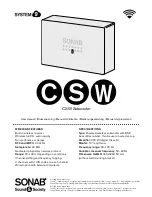 Preview for 1 page of Sonab CSW System 9 User Manual