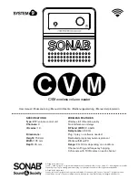 Preview for 1 page of Sonab CVM User Manual