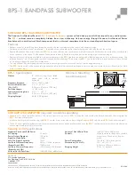 Предварительный просмотр 2 страницы Sonance BPS-1 Specifications