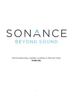 Preview for 1 page of Sonance PROFESSIONAL MKII Series Manual