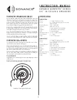 Preview for 3 page of Sonance Quintette 521QR Instruction Manual