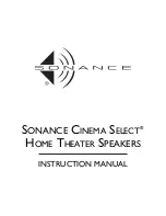 Предварительный просмотр 1 страницы Sonance Select THX Instruction Manual