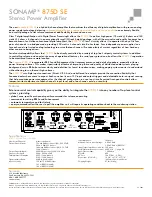 Предварительный просмотр 2 страницы Sonance Sonamp 33-5052 Specifications