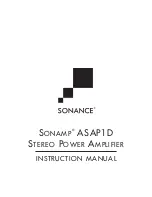 Предварительный просмотр 1 страницы Sonance SONAMP ASAP1D Instruction Manual