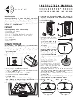 Preview for 1 page of Sonance SOUNDHENGE Instruction Manual