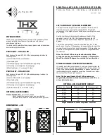 Preview for 1 page of Sonance THX LCR User Manual