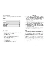 Preview for 2 page of Sondpex RUSX123 User Manual