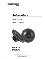 Preview for 1 page of Sondpex SW08210 Instructions