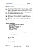 Preview for 20 page of Soneco CC3 User Manual