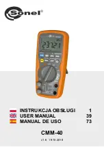 Sonel CMM-40 User Manual preview