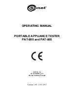 Preview for 3 page of Sonel PAT-800 Operating Manual