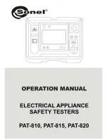 Sonel PAT-810 Operation Manuals preview