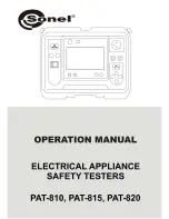 Sonel PAT-810 Operation Manuals предпросмотр