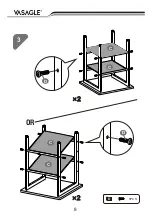 Preview for 8 page of Songmics VASAGLE LET24 Assembly Instructions Manual