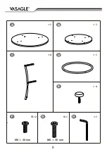 Предварительный просмотр 8 страницы Songmics Vasagle LET56 Assembly Instructions Manual