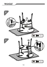 Предварительный просмотр 10 страницы Songmics Vasagle LET56 Assembly Instructions Manual