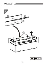 Preview for 13 page of Songmics VASAGLE LHS10 Instructions Manual