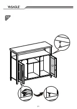 Предварительный просмотр 21 страницы Songmics VASAGLE LSC094 Assembly Instructions Manual