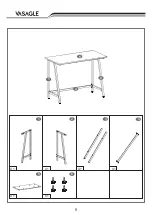 Preview for 5 page of Songmics VASAGLE LWD40 Quick Start Manual