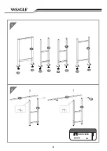 Предварительный просмотр 9 страницы Songmics VASAGLE LWD72 Manual