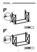 Предварительный просмотр 9 страницы Songmics VASAGLE XLWD21 Manual