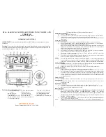 Preview for 2 page of Sonic Alert SBD375ss Operating Instructions