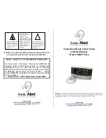 Sonic Alert SBD375sseu Operation Instructions preview