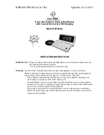 Preview for 1 page of Sonic Alert SBT625ss Operation Instructions