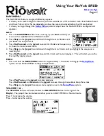 Предварительный просмотр 11 страницы Sonic Blue RioVolt SP-250 User Manual
